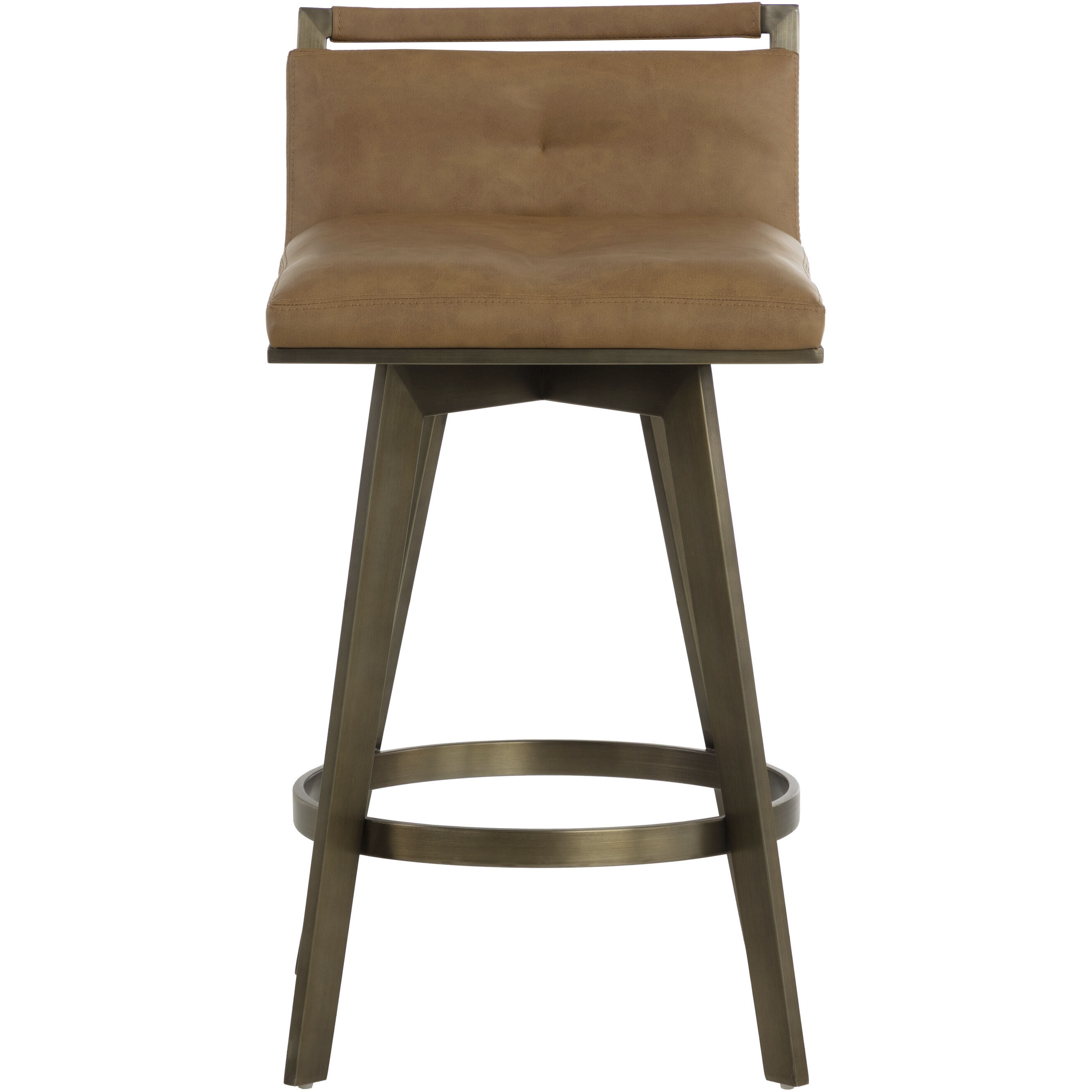 Arizona 32.5 inch Milliken Cognac Swivel Counter Stool